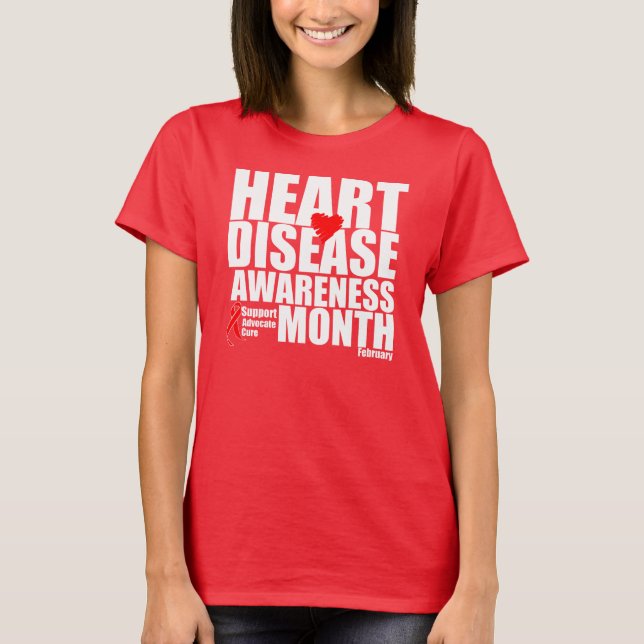 Herz-Krankheits-Bewusstseins-Monat T-Shirt (Vorderseite)