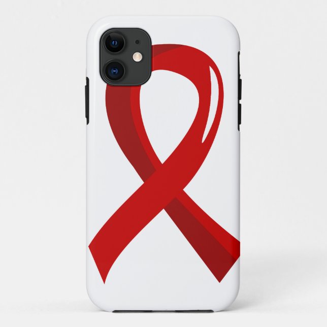 Herz-Krankheits-rotes Band 3 Case-Mate iPhone Hülle (Rückseite)