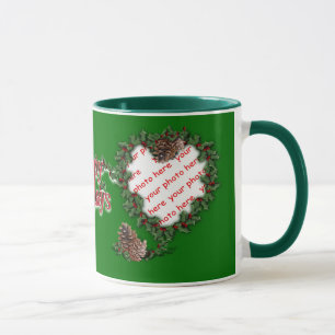 Herz Kranz auf grün Tasse