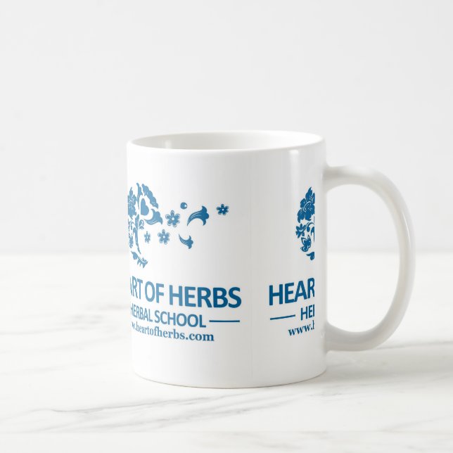 Herz Kraut-der KräuterschulTasse Kaffeetasse (Rechts)