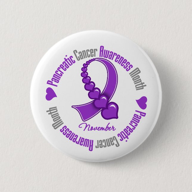 Herz-Kreislauf-Bewusstsein - Bauchspeicheldrüsenkr Button (Vorderseite)