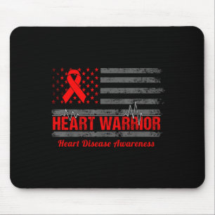 Herz Krieger Amerikanische Flagge Herzkrankheit Be Mousepad