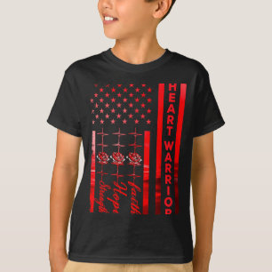 Herz-Krieger-Flagge Herzkrankheit-Bewusstseins-Kri T-Shirt