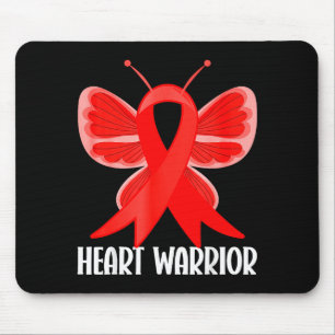 Herz Krieger Herzkrankheit Bewusstsein Schmetterli Mousepad