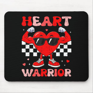 Herz Krieger Herzkrankheit Bewusstseinsmonat rot Mousepad