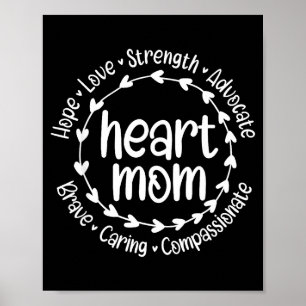 Herz-Krieger-Mutter-Herz-Mom Angeborene Herzkrankh Poster