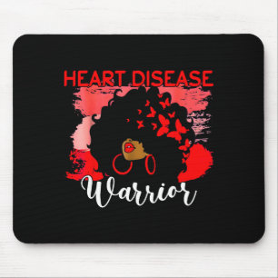 Herz Krieger Schwarze Frau Rotes Herz Krankheitsbe Mousepad