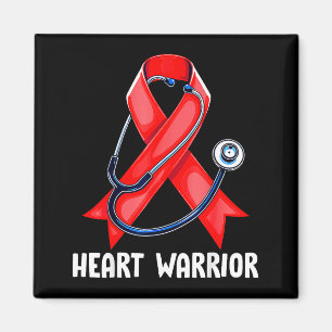 Herz-Krieger-Stethoskop Roter Krankenpfleger Herzk Magnet