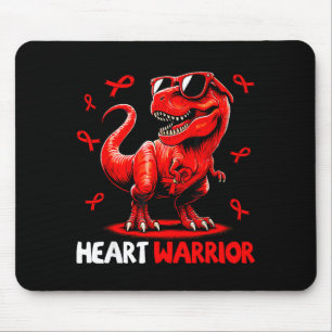 Herz Krieger Trex Dinosaur Herzkrankheit Bewusstse Mousepad