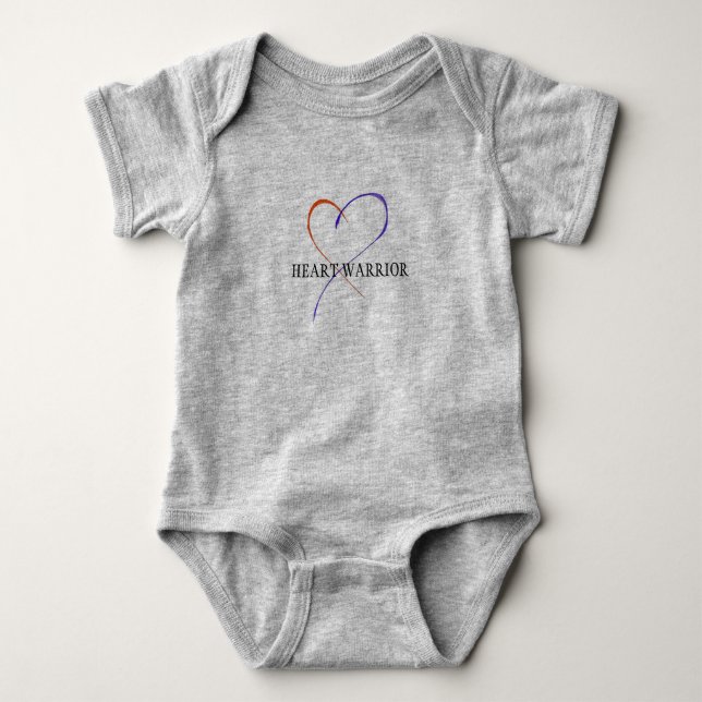 Herz-Kriegers-Baby-Bodysuit Baby Strampler (Vorderseite)