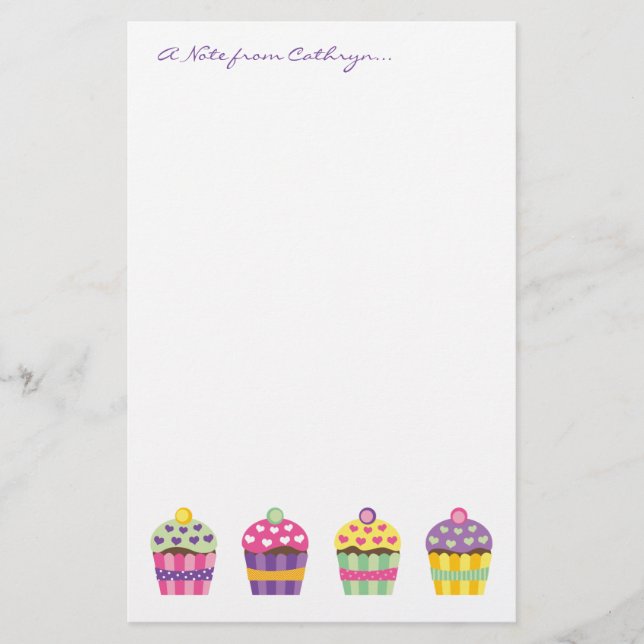 Herz-Kuchen-Briefpapier Briefpapier (Vorderseite)