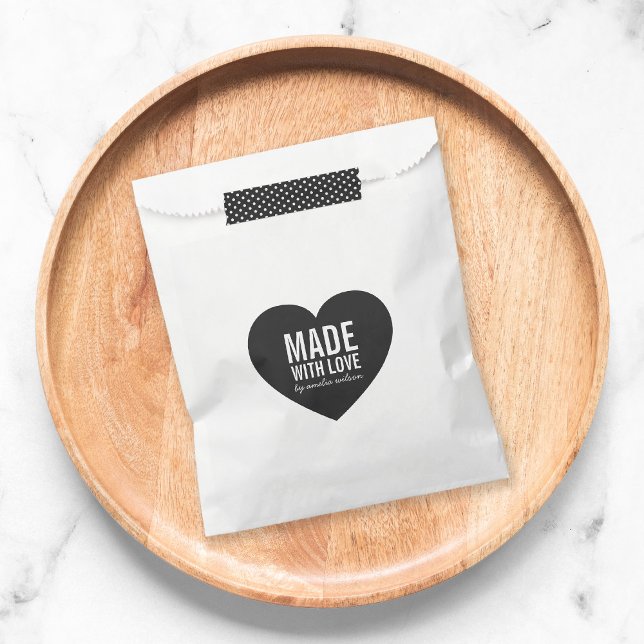 Herz kühl Stilvoll hergestellt mit Liebe Geschenktütchen (Von Creator hochgeladen)