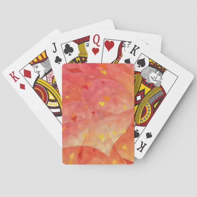 Herz Kunst Abstrakt und Spaß Spielkarten (Rückseite)