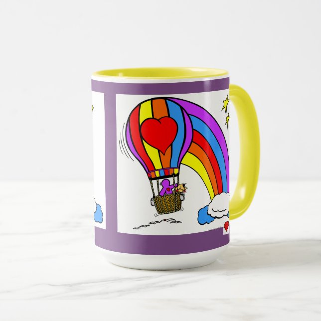 Herz-Kunst-Ballon Tasse (VorderseiteRechts)