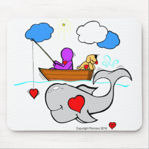 Herz-Kunst-Wal Mousepad