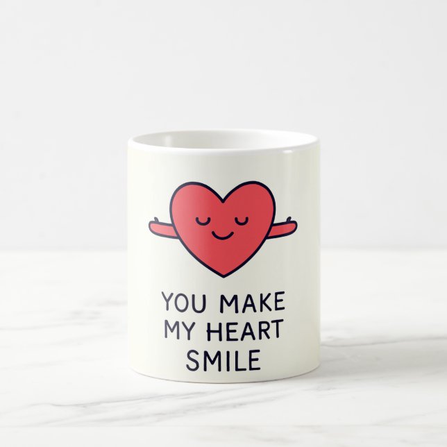 Herz-Lächeln-Magie-Tasse Verwandlungstasse (Mittel)