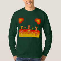 Herz-Landschaft Langarm-T-Shirt