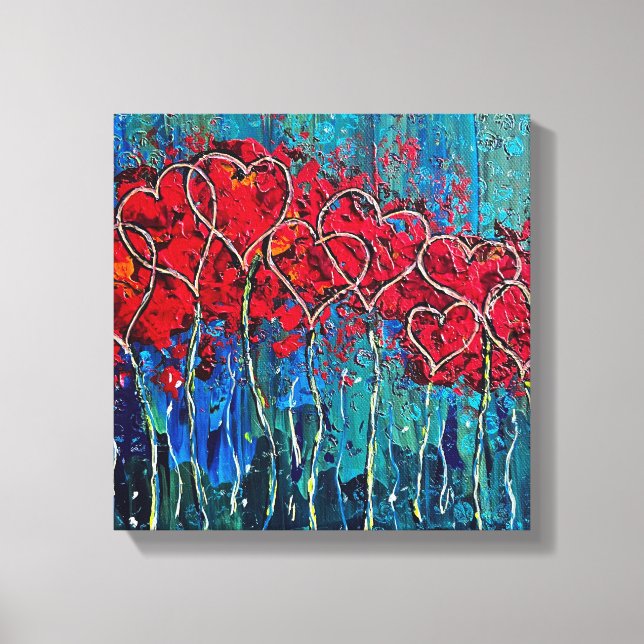 Herz-Leinwand drucksvoll Leinwanddruck (Vorderseite)