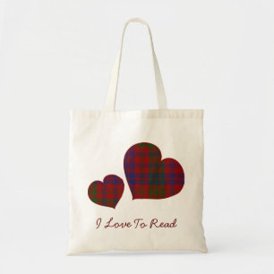 Herz-Leinwand-Tasche Ross karierte Tragetasche