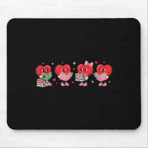 Herz Lesebücher Valentinstag Lehrer Bibliothek Buc Mousepad
