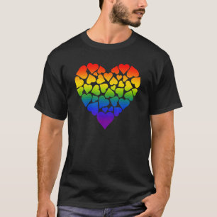 Herz Lgbt Rainbow Hearts Floating Beautiful Lgbtq T-Shirt