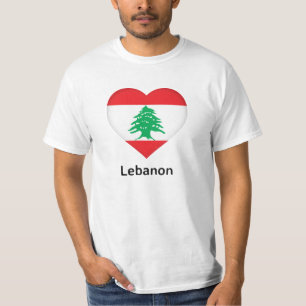Herz - Libanon-Flagge T-Shirt