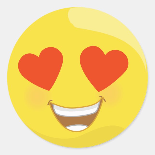 Herz-Liebe Emoji Stickers (Vorderseite)