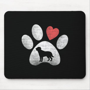 Herz Liebe Hund Pfote Labrador Retriever Valentins Mousepad