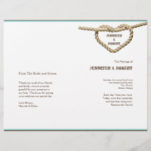 Herz-Liebe Knot Western Hochzeitsprogramm
