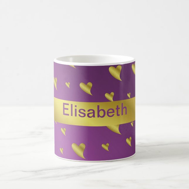 Herz, Liebe, Metall, Metall, Valentin, Romantik Kaffeetasse (Mittel)