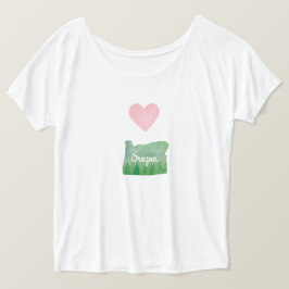 Herz (Liebe) Oregon Staat Grünes Tal T-Shirt