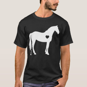 Herz Liebe Reiten Geschenk Pony Spaß T-Shirt