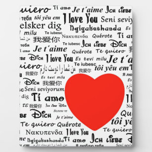Herz Liebe Sie Fotoplatte
