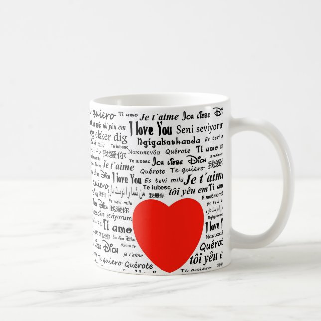 Herz Liebe Sie Kaffeetasse (Rechts)
