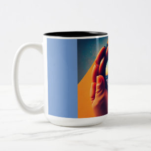 Herz-Liebe Zweifarbige Tasse