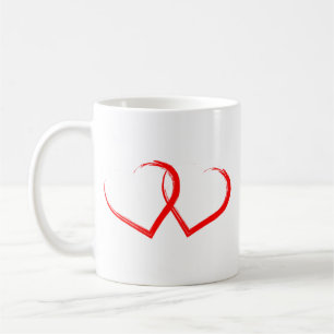 Herz Liebes Zeichen: Klassisches romantisches rote Kaffeetasse