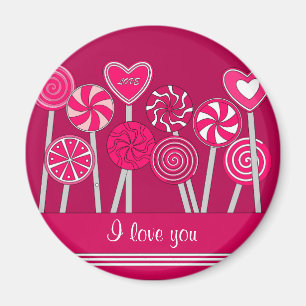 Herz Lollipops Design-Magnet Magnet