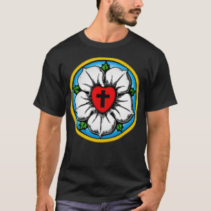 Herz-Lutheran-Rose T-Shirt