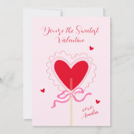 Herz Lutscher Schleife XOXO Süßester Valentinstag  Feiertagskarte