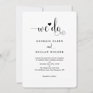 Herz machen wir kalligraphische Hochzeitseinladung Einladung
