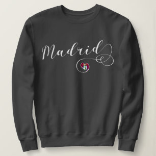 Herz-Madrid-Sweatshirt, Spanisch, Spanien Sweatshirt
