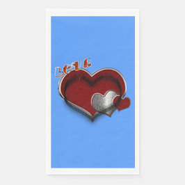 Herz Magic Light Blue Paper Napkin Gast Handtuch Serviette