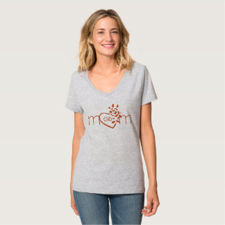 Herz-Mama V-Neck CHD T - Shirt