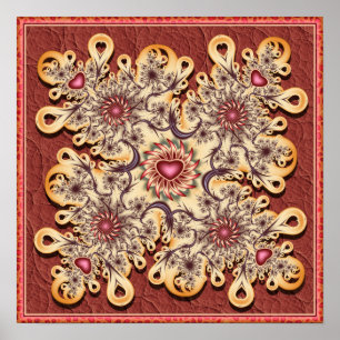 Herz Mandala Poster