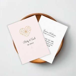 Herz Mandala Yoga Massage Wellness Business Card Visitenkarte