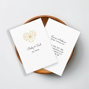 Herz Mandala Yoga Massage Wellness Business Card Visitenkarte