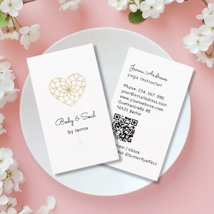 Herz Mandala Yoga Massage Wellness QR Code Visitenkarte