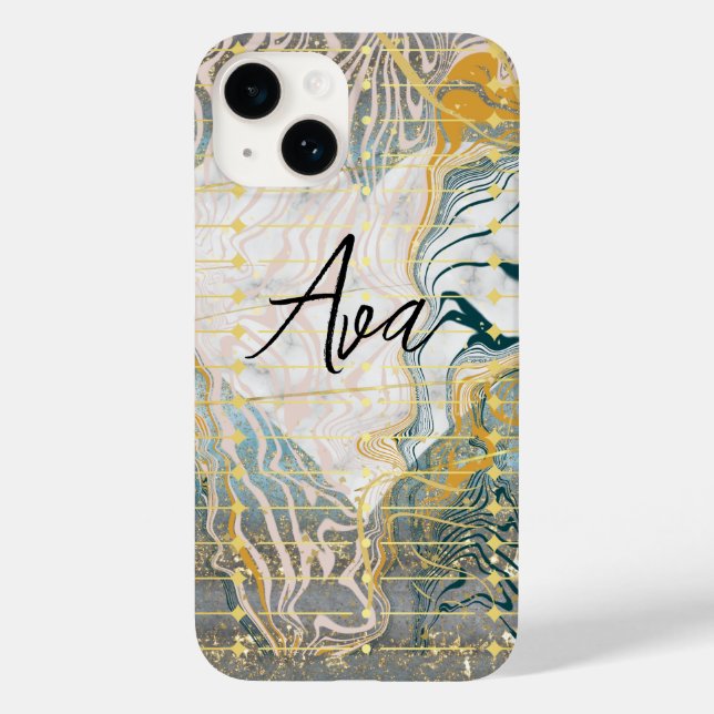 Herz & Marble Case-Mate iPhone 14 Hülle (Rückseite)