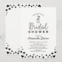 Herz & Mason Jar Chic Black Brautparty