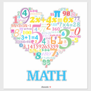 Herz Mathematik Aufkleber